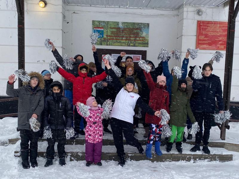 Флешмоб в поддержку олимпийцев